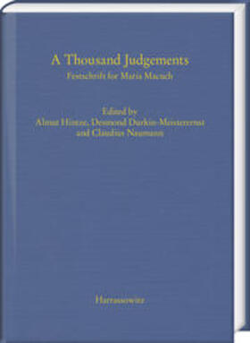 Hintze / Durkin-Meisterernst / Naumann |  A Thousand Judgements | Buch |  Sack Fachmedien