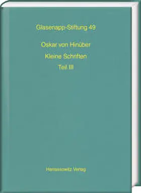 Falk / Hu-Von Hinüber / Slaje |  Oskar von Hinüber. Kleine Schriften III | Buch |  Sack Fachmedien