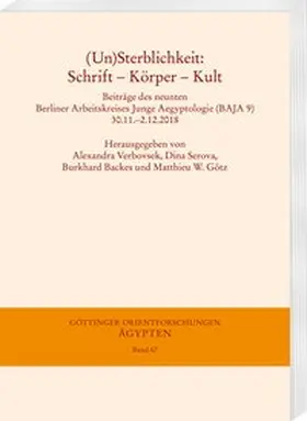 Verbovsek / Serova / Backes |  (Un) Sterblichkeit: Schrift – Körper – Kult | Buch |  Sack Fachmedien