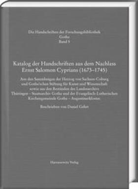 Gehrt |  Katalog der Handschriften aus dem Nachlass Ernst Salomon Cyprians (1673–1745) | Buch |  Sack Fachmedien