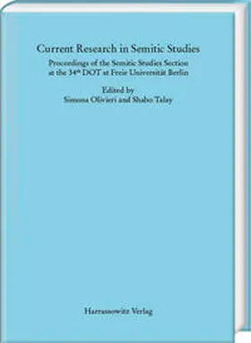 Olivieri / Talay |  Current Research in Semitic Studies | Buch |  Sack Fachmedien