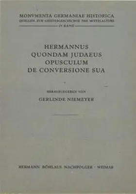 Niemeyer |  Hermannus quondam Iudaeus, Opusculum de conversione sua | Buch |  Sack Fachmedien