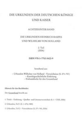 Hägermann / Kruisheer |  Die Urkunden Wilhelms von Holland: 1252-1256 | Buch |  Sack Fachmedien