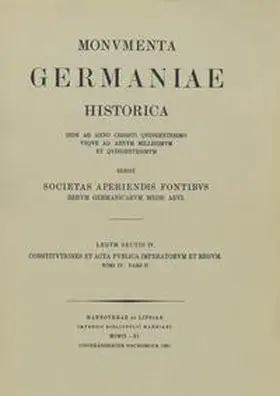 Schwalm |  Constitutiones et acta publica imperatorum et regum (1298-1313), Teil 2 | Buch |  Sack Fachmedien