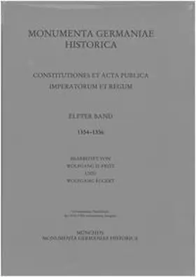  Constitutiones et acta publica imperatorum et regum (1354-1356) | Buch |  Sack Fachmedien