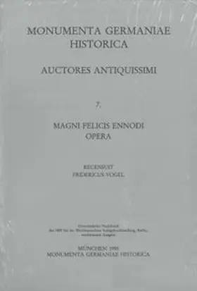 Vogel |  Magni Felicis Ennodi Opera | Buch |  Sack Fachmedien