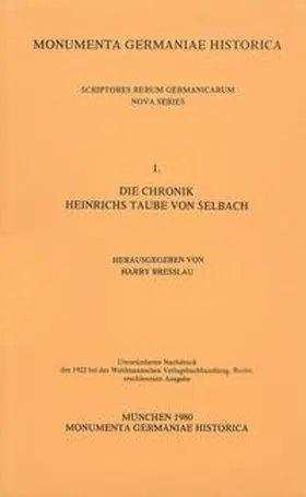 Bresslau | Die Chronik Heinrichs Taube von Selbach | Buch | 978-3-447-17402-2 | sack.de