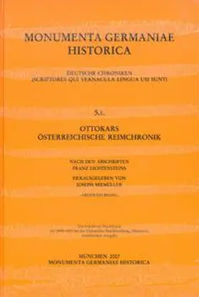Seemüller |  Ottokars österreichische Reimchronik | Buch |  Sack Fachmedien
