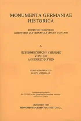Seemüller |  Österreichische Chronik von den 95 Herrschaften | Buch |  Sack Fachmedien