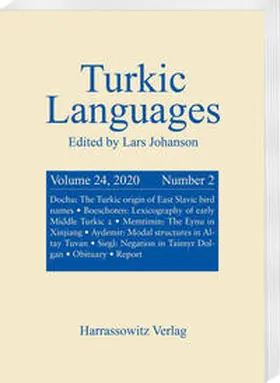 Johanson |  Turkic Languages 24 (2020) 2 | Buch |  Sack Fachmedien