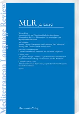 Arnold / Gruber / Kappler |  Mediterranean Language Review 32 (2025) | Buch |  Sack Fachmedien