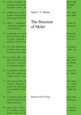Watson |  The Structure of Mehri | eBook | Sack Fachmedien