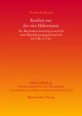 Einheuser |  Studien zur lex rivi Hiberiensis | eBook | Sack Fachmedien
