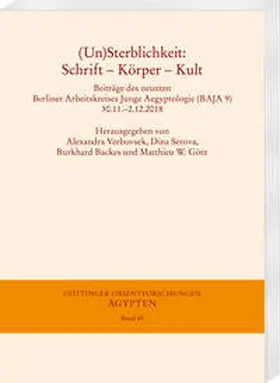 Verbovsek / Serova / Backes |  (Un) Sterblichkeit: Schrift – Körper – Kult | eBook | Sack Fachmedien
