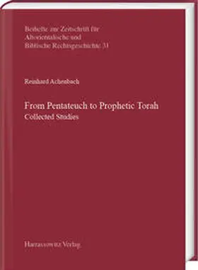 Achenbach |  From Pentateuch to Prophetic Torah | eBook | Sack Fachmedien