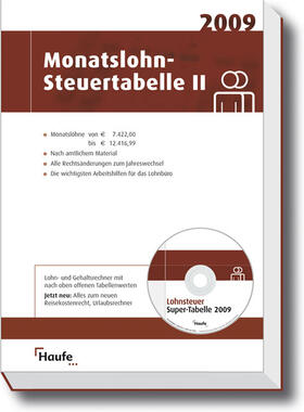 Monatslohn-Steuertabelle II 2009 | Buch | 978-3-448-08988-2 | sack.de
