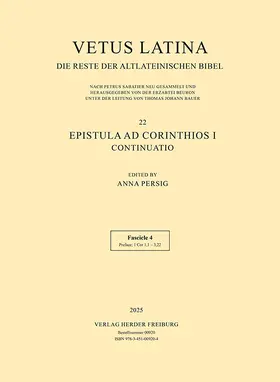 Persig |  Vetus Latina - Epistula ad Corinthios I | Buch |  Sack Fachmedien
