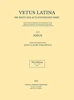  Vetus Latina - Josue | Buch |  Sack Fachmedien