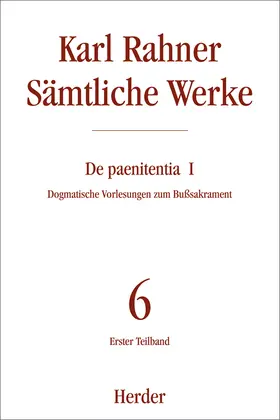 Rahner |  De paenitentia | Buch |  Sack Fachmedien
