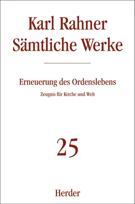 Rahner |  Erneuerung des Ordenslebens | Buch |  Sack Fachmedien