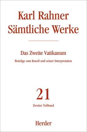 Rahner |  Das Zweite Vatikanum | Buch |  Sack Fachmedien