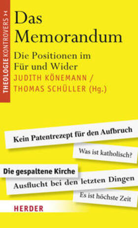 Könemann / Schüller |  Das Memorandum | Buch |  Sack Fachmedien