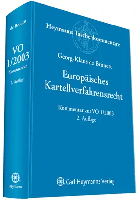 de Bronett |  Europäisches Kartellverfahrensrecht | Buch |  Sack Fachmedien