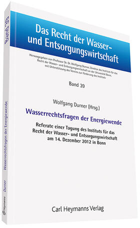 Durner |  Wasserrechtsfragen der Energiewende | Buch |  Sack Fachmedien