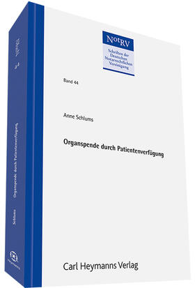 Schlums | Organspende durch Patientenverfügung | Buch | 978-3-452-28321-4 | sack.de