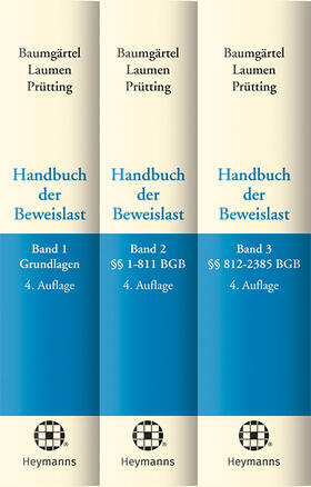 Baumgärtel / Laumen / Prütting | Handbuch der Beweislast / 3 Bde. | Buch | 978-3-452-29003-8 | sack.de