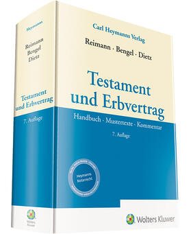 Reimann / Bengel / Dietz | Testament und Erbvertrag | Buch | sack.de