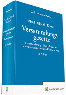 Dietel / Gintzel / Kniesel |  Dietel/Gintzel/Kniesel Versammlungsgesetze | Buch |  Sack Fachmedien