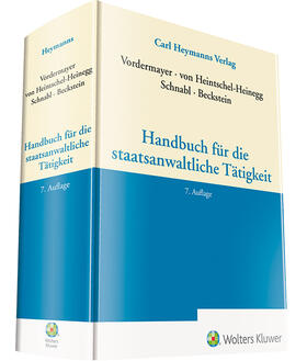 Vordermayer / von Heintschel-Heinegg / Schnabl |  Handbuch für die staatsanwaltliche Tätigkeit | Buch |  Sack Fachmedien