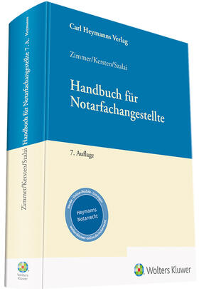  Zimmer / Kersten / Szalai  | Handbuch für Notarfachangestellte | Buch | 978-3-452-29927-7 | sack.de