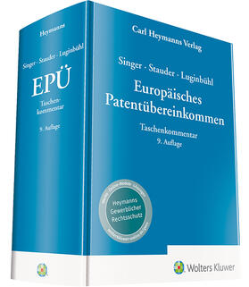 Singer / Stauder / Luginbühl | EPÜ - Europäisches Patentübereinkommen | Buch | 978-3-452-30001-0 | sack.de