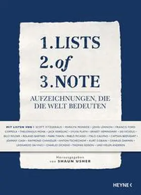 Usher |  Lists of Note | Buch |  Sack Fachmedien