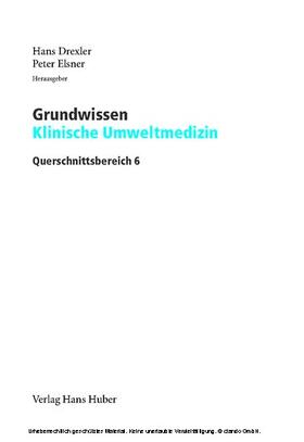 Drexler / Elsner / Brähler | Grundwissen Klinische Umweltmedizin | E-Book | sack.de