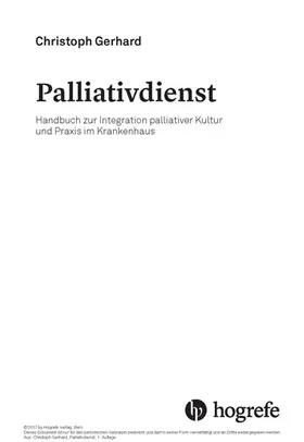 Gerhard | Palliativdienst | E-Book | www.sack.de