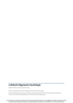 Spada / Kiesel |  Lehrbuch Allgemeine Psychologie | eBook | Sack Fachmedien