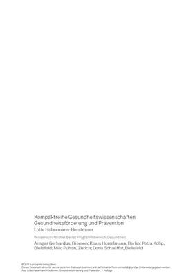 Habermann-Horstmeier | Gesundheitsförderung und Prävention | E-Book | sack.de