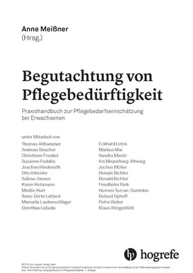Meissner |  Begutachtung von Pflegebedürftigkeit | eBook | Sack Fachmedien