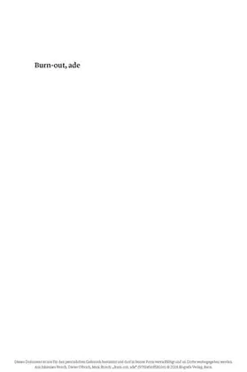 Storch / Olbrich |  Burn–out, ade | eBook | Sack Fachmedien
