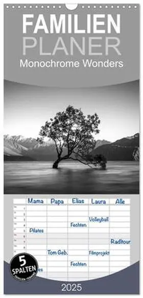 CALVENDO / Schaarschmidt |  Familienplaner 2025 - Monochrome Wonders mit 5 Spalten (Wandkalender, 21 x 45 cm) CALVENDO | Sonstiges |  Sack Fachmedien