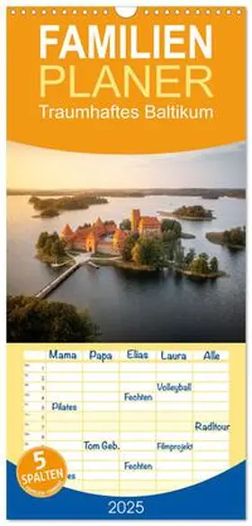 CALVENDO / Schaarschmidt |  Familienplaner 2025 - Traumhaftes Baltikum mit 5 Spalten (Wandkalender, 21 x 45 cm) CALVENDO | Sonstiges |  Sack Fachmedien