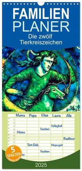 CALVENDO / Löwer |  Familienplaner 2025 - Die zwölf Tierkreiszeichen mit 5 Spalten (Wandkalender, 21 x 45 cm) CALVENDO | Sonstiges |  Sack Fachmedien