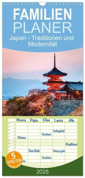 CALVENDO / Colombo |  Familienplaner 2025 - Japan - Traditionen und Modernität mit 5 Spalten (Wandkalender, 21 x 45 cm) CALVENDO | Sonstiges |  Sack Fachmedien
