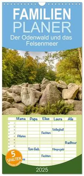 CALVENDO / photography |  Familienplaner 2025 - Der Odenwald und das Felsenmeer mit 5 Spalten (Wandkalender, 21 x 45 cm) CALVENDO | Sonstiges |  Sack Fachmedien