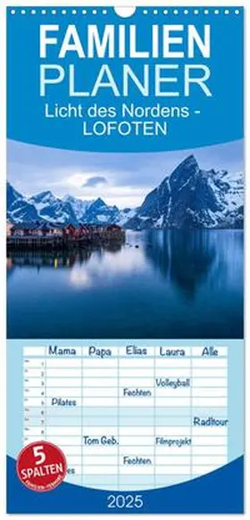 CALVENDO / Müller |  Familienplaner 2025 - Licht des Nordens - LOFOTEN mit 5 Spalten (Wandkalender, 21 x 45 cm) CALVENDO | Sonstiges |  Sack Fachmedien