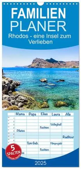 CALVENDO / Rogalski |  Familienplaner 2025 - Rhodos - eine Insel zum Verlieben mit 5 Spalten (Wandkalender, 21 x 45 cm) CALVENDO | Sonstiges |  Sack Fachmedien