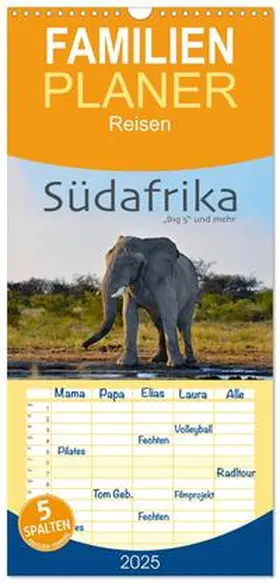 CALVENDO / Styppa |  Familienplaner 2025 - Südafrika - Big 5 und mehr mit 5 Spalten (Wandkalender, 21 x 45 cm) CALVENDO | Sonstiges |  Sack Fachmedien